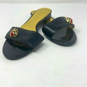 Talbots Black LadyBug Slip-On Sandals Size 9.5 Excellent Condition